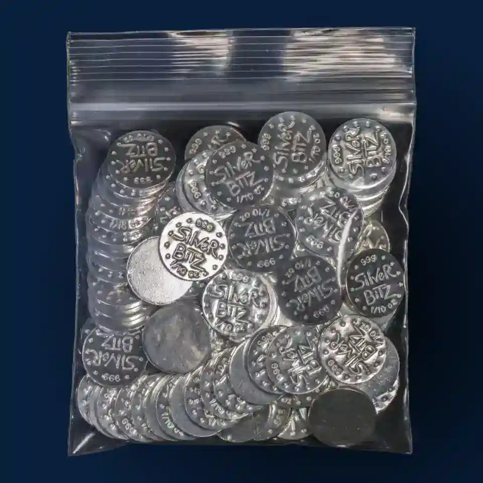 Bag of 100 Silver Bitz